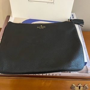 Kate Spade black leather pouch